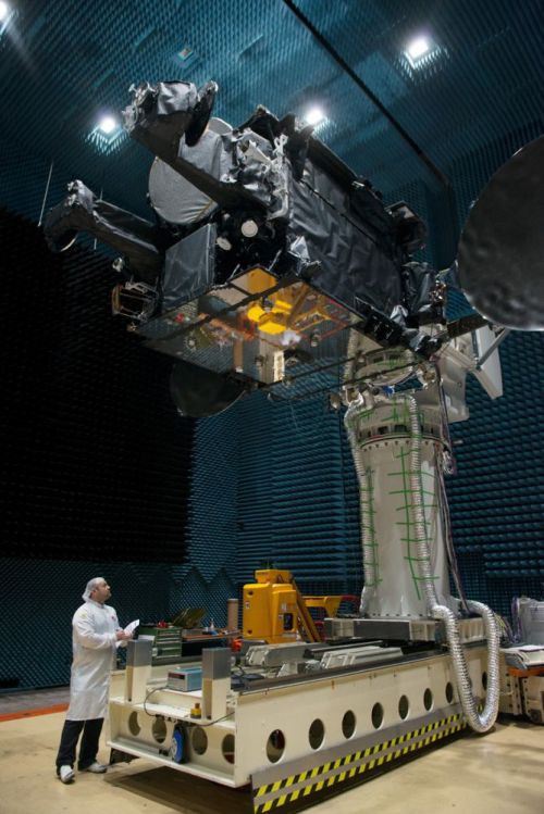 H36W-1 Telecommunications Satellite during Antenna Range Test; © ESA