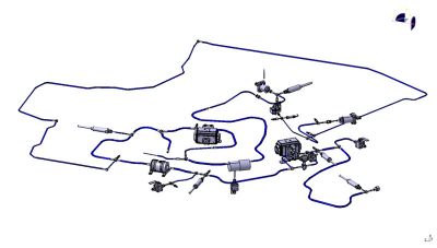 CAD model of the test setup