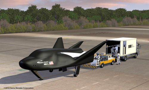 The Dream Chaser® can be launched with an European rocket and can land at commercial airports in Europe. Once back on Earth, the experiments can soon be accessed by experimenters. (c) Sierra Nevada Corporation