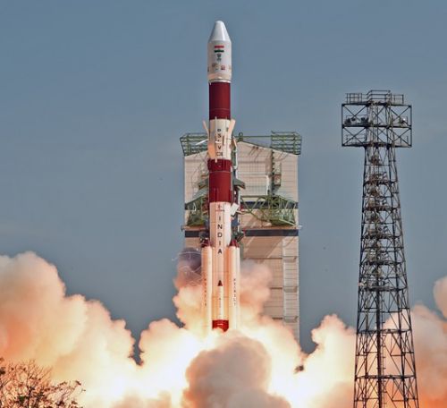 Launch of the PSLV-C38. Copyright: ISRO